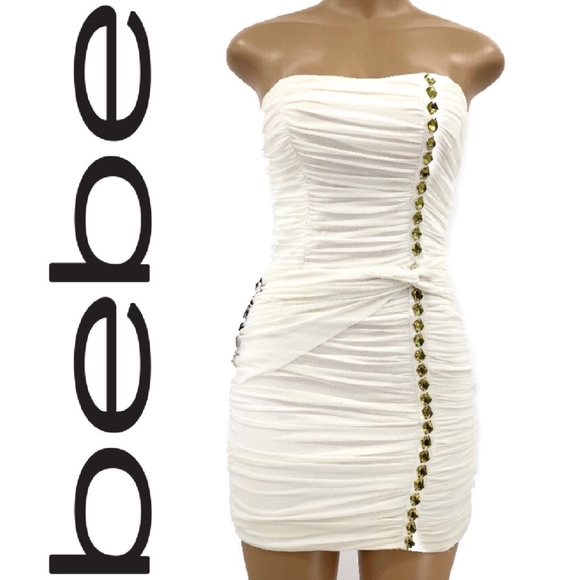 NWT Bebe Bohemian Luxe Jaiden Jeweled Dress - Picture 2 of 8